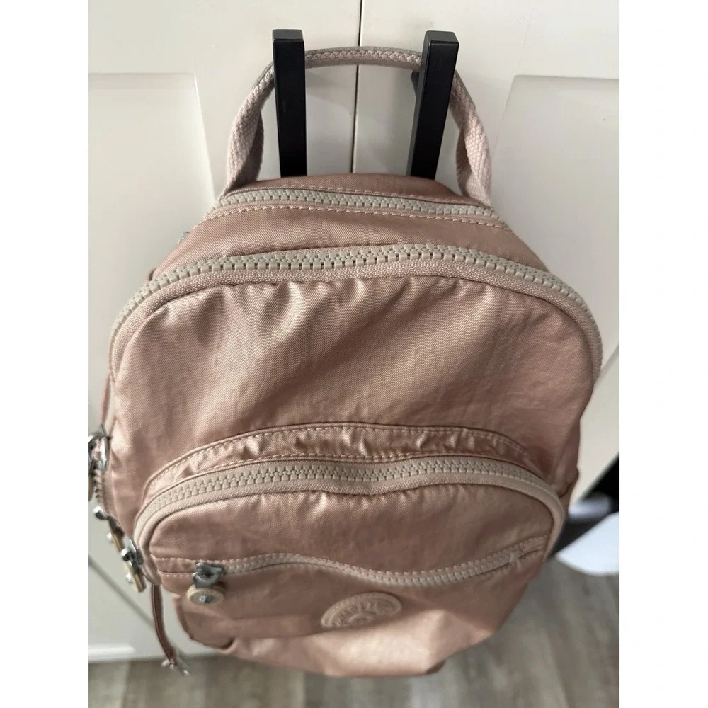 Kipling Seoul Backpack Metallic Rose Gold 13